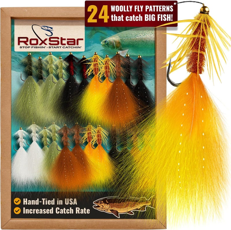 RoxStar Lures RoxStar Fly Shop | Wooly Bugger Flies Assortment | Hand Tied with Platinum Select Marabou | We Have Mastered The Woolly Bugger - The Results are Unmatched! Tied in House - Never Outsourced! - Image 1